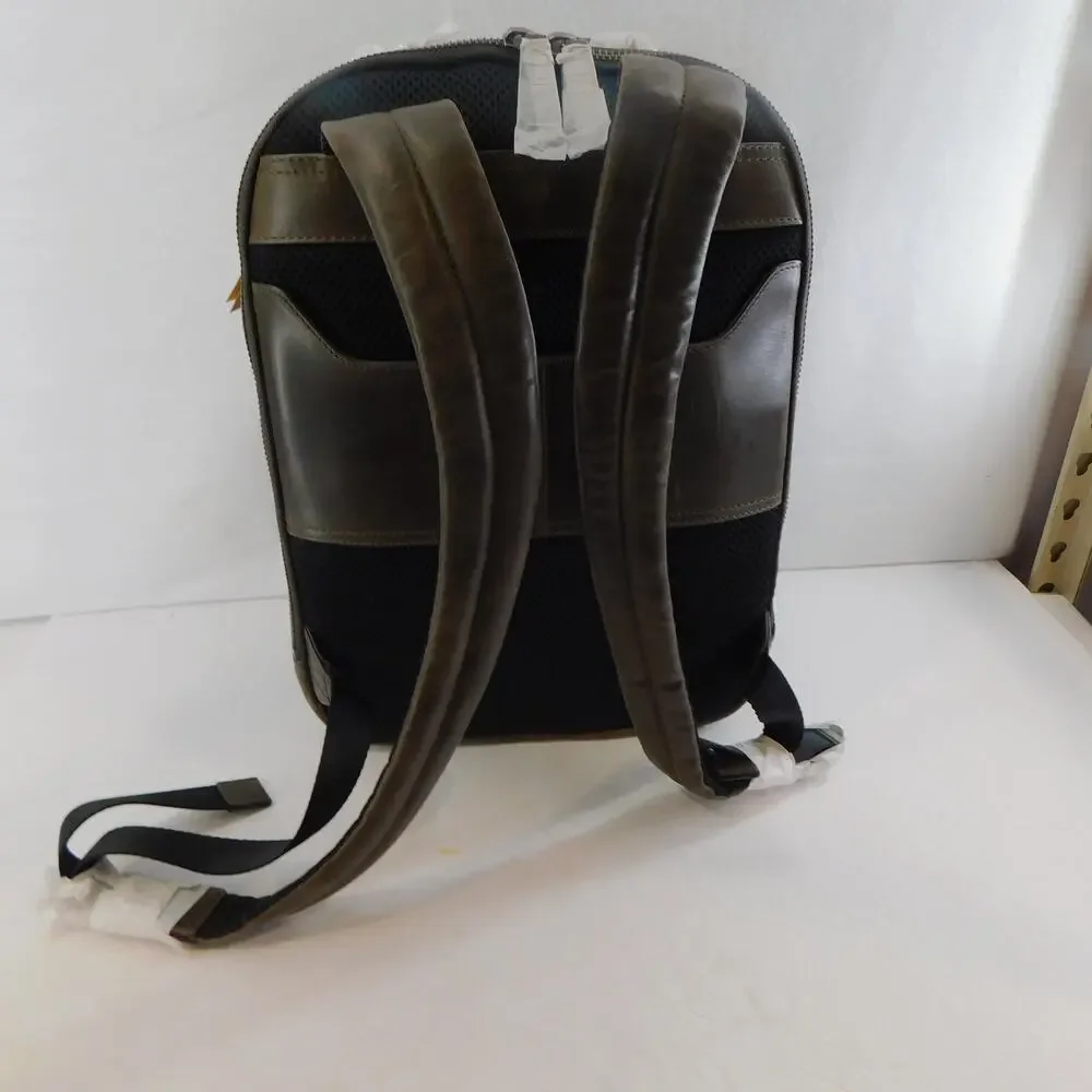 Frye Logan Multi Zip Leather Brown Slate Travel Backpack